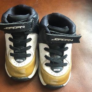 Mini White Gold and Black Jordan’s